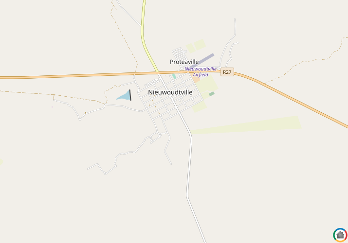 Map location of Nieuwoudtville
